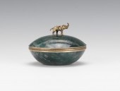 A Marked Faberge Moss Agate Bo