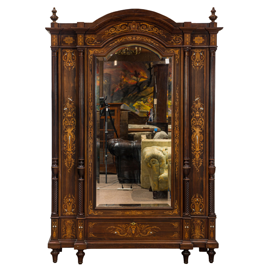 A MARQUETRY DECORATED CHARLES X