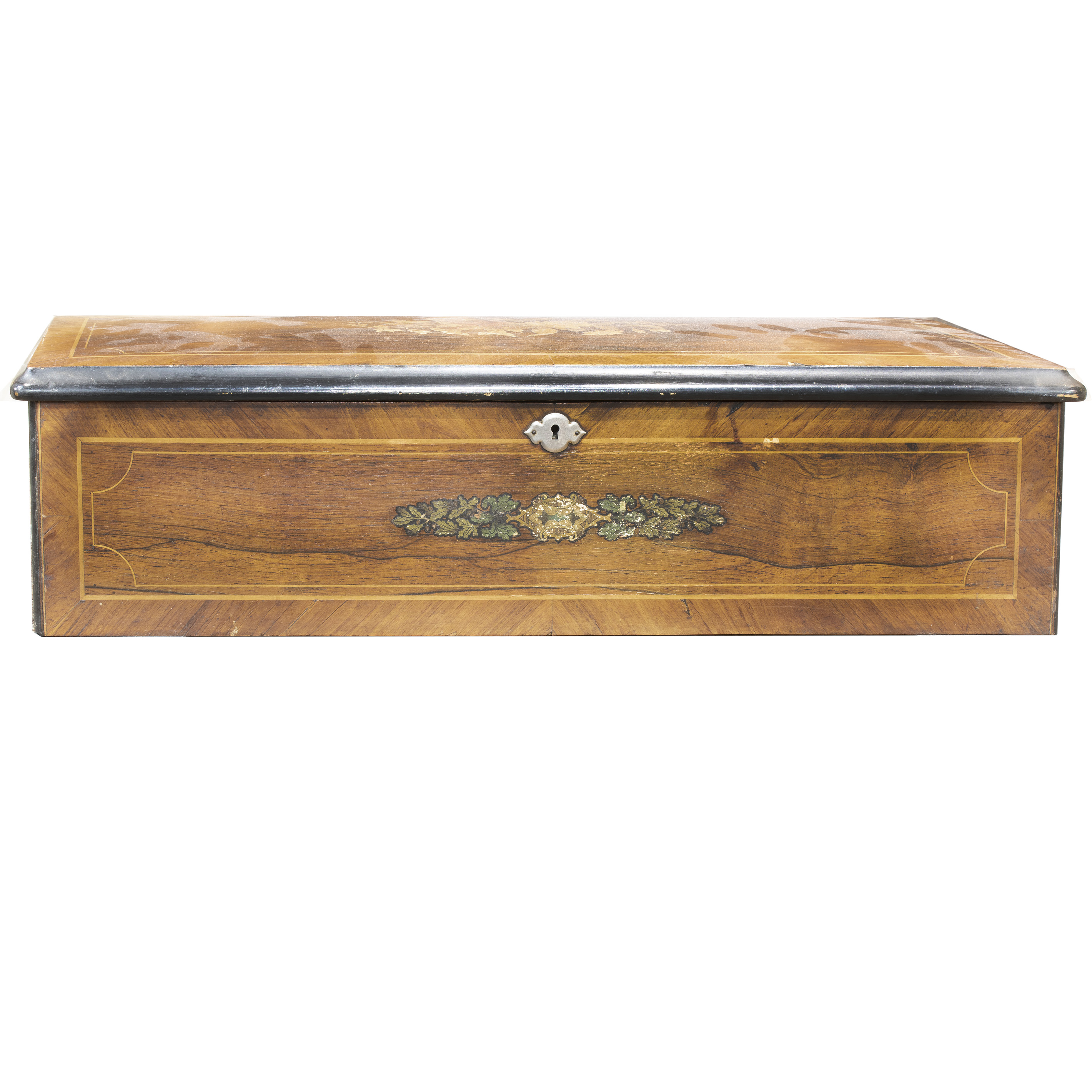 A MARQUETRY DECORATED SWISS