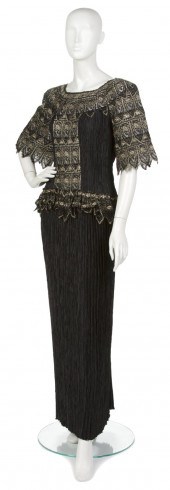 A Mary McFadden Black Fortuny