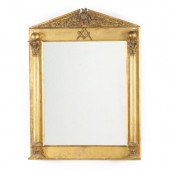 A MASONIC GILTWOOD MIRROR 19th