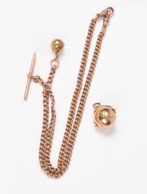 A masonic orb pendant, gold
