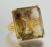 A Massive Smoky Quartz Ring Si