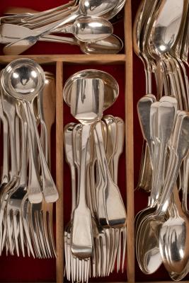 A matched canteen of silver