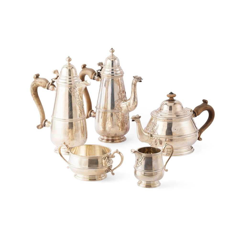 A MATCHED GEORGE V FIVE-PIECE TEA
