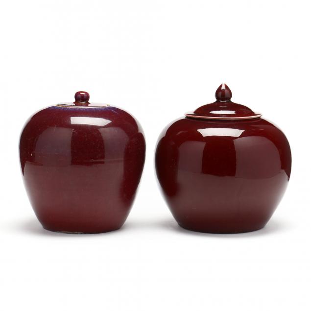 A MATCHED PAIR OF CHINESE OXBLOOD