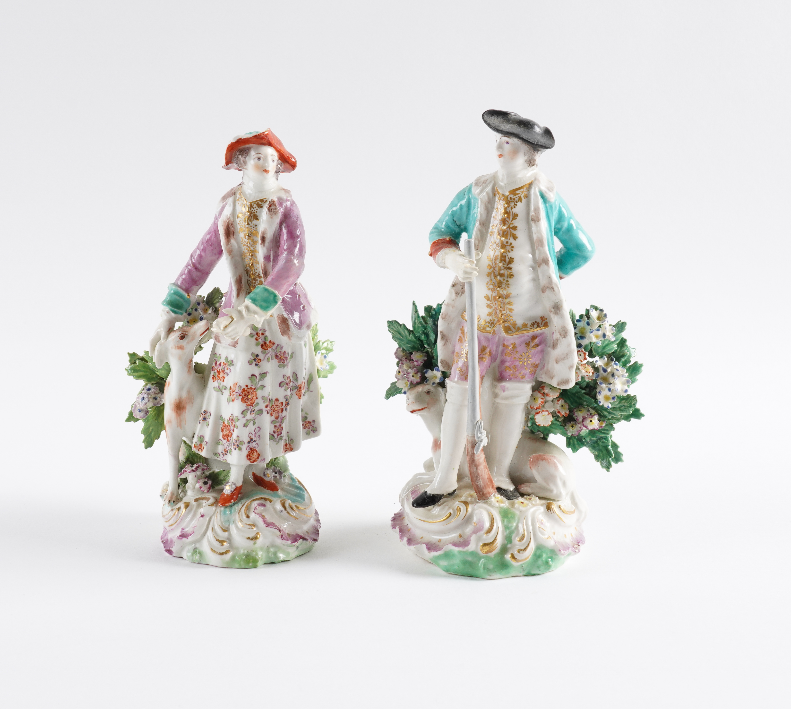 A MATCHED PAIR OF DERBY FIGURES