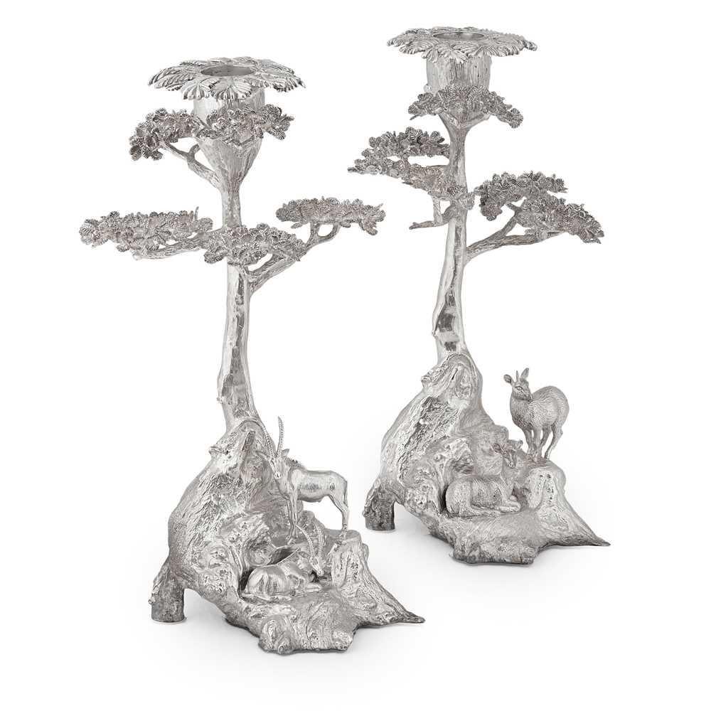 A MATCHED PAIR OF MODERN FIGURAL