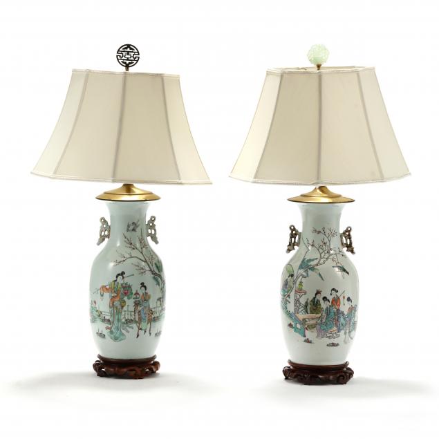 A MATCHED PAIR OF TALL CHINESE