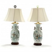 A MATCHED PAIR OF TALL CHINESE