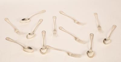 A matched set of German silver