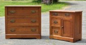 A matching 19th C. oak chest a