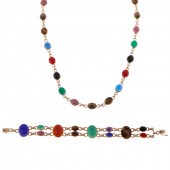 A MATCHING SCARAB NECKLACE & B