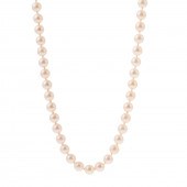 A MATINEE LENGTH PEARL NECKLAC