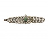 A MATL GEM-SET AND SILVER BRAC