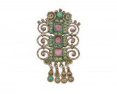 A MATL GEM SET BROOCHA Matl ge