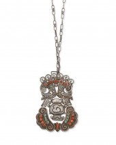 A MATL NECKLACE WITH CORAL AND