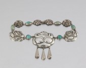 A MATL SILVER AND TURQUOISE RO