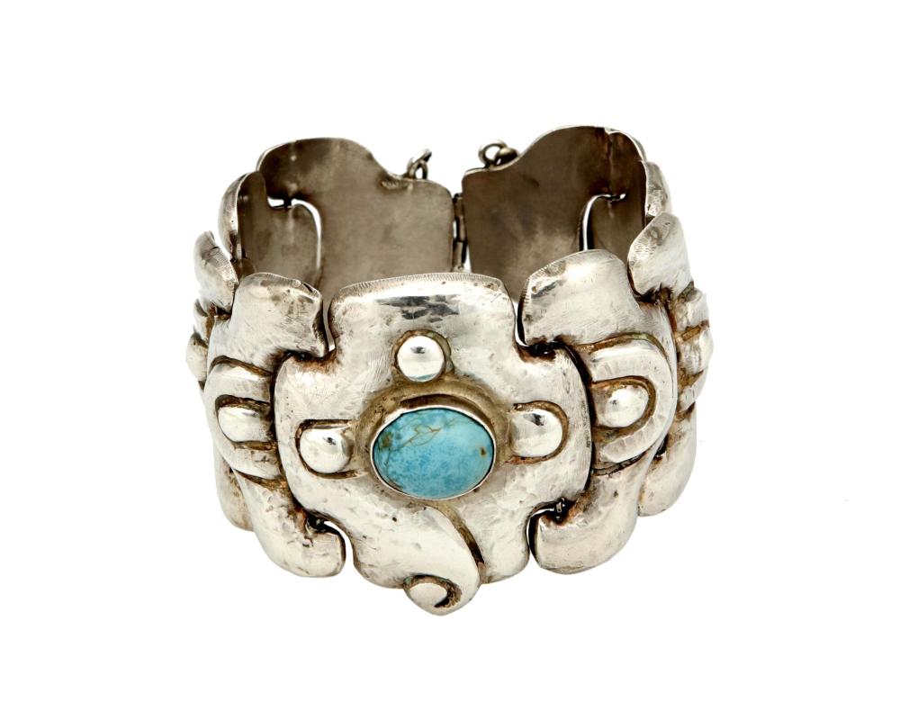 A MATL SILVER LINK BRACELET WITH