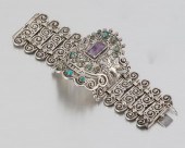A MATL STERLING SILVER AND GEM
