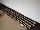 A MATTE GOLD PAINTED WOODEN CU