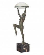 A MAX LE VERRIER FIGURAL BRONZ