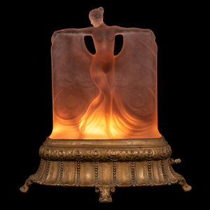 A McKee Frosted Glass Danse de