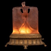 A McKee Frosted Glass Danse de