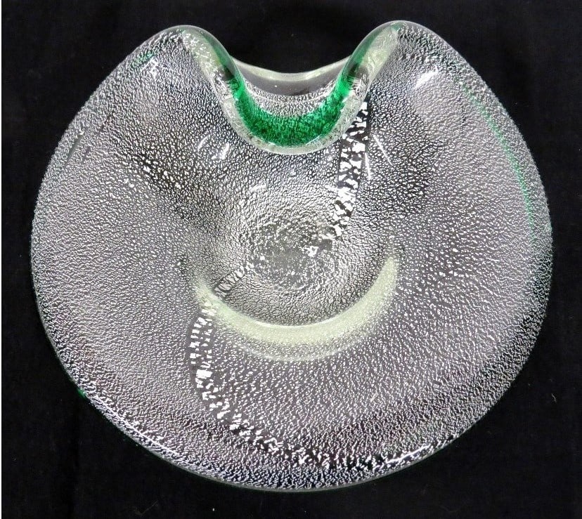 A MCM SILVER INFUSED MURANO ART