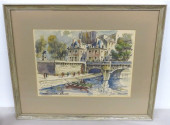 A MCM WATERCOLOR OF LE VERT GA