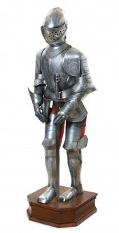 A MEDIEVAL STYLE ENGRAVED STEE