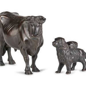 A Meiji Bronze Figure of a Bull and
