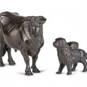 A Meiji Bronze Figure of a Bul