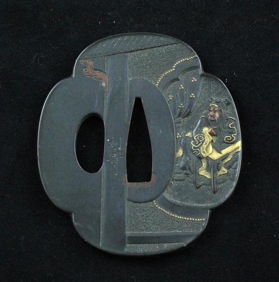 A Meiji period bronze tsuba