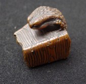 A Meiji period hardwood netsuk