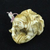 A Meiji period ivory netsuke c
