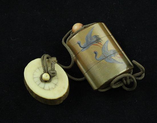 A Meiji period two-case miniature