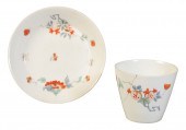 A MEISSEN BEAKER AND SAUCER th