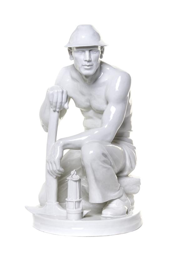 * A Meissen Blanc de Chine Figure