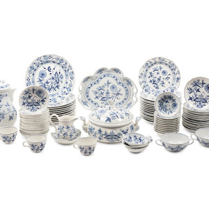 A Meissen Blue Onion Porcelain