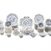 A Meissen Blue Onion Porcelain