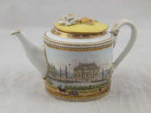A Meissen drum teapot circa