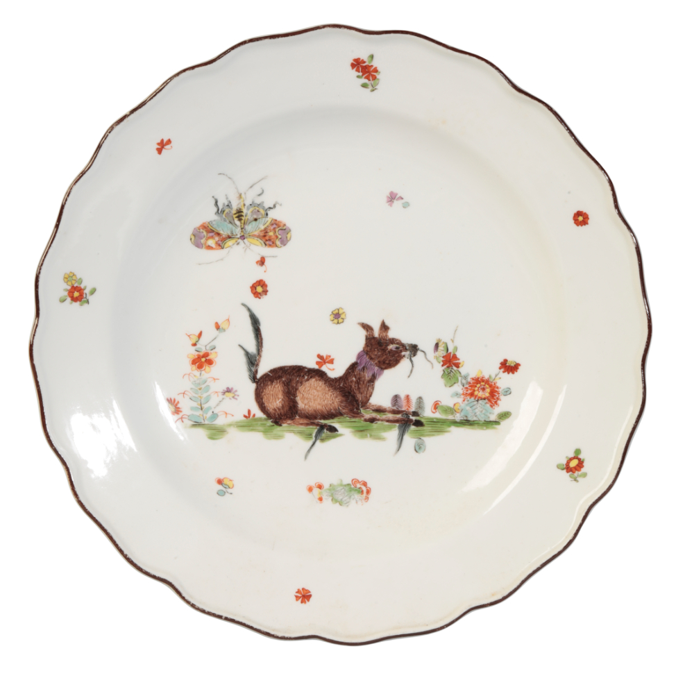 A MEISSEN FABELTIERE PLATE circa