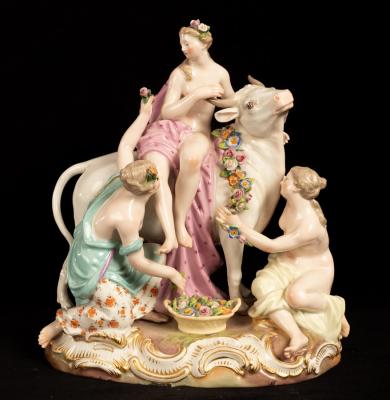A Meissen figure group of Europa