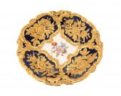 A MEISSEN GOLD AND ENAMELED PO