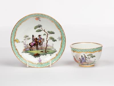 A Meissen green mosaic pattern