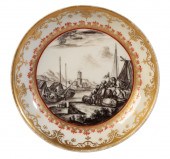 A MEISSEN HAUSMALEREI SAUCER c