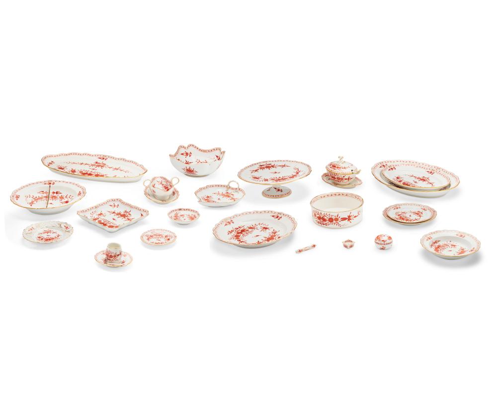 A MEISSEN "INDIAN" RUST RED