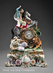 A Meissen Polychrome and Gilt-