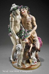 A Meissen Polychrome Porcelain